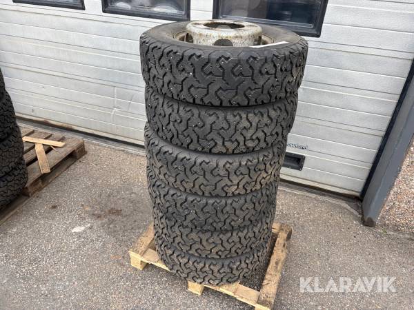 Däck Gislaved Frost 195R14C med fälg 6st