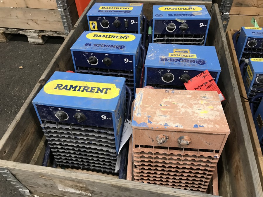 6st Varmluftsfläktar el 9kw