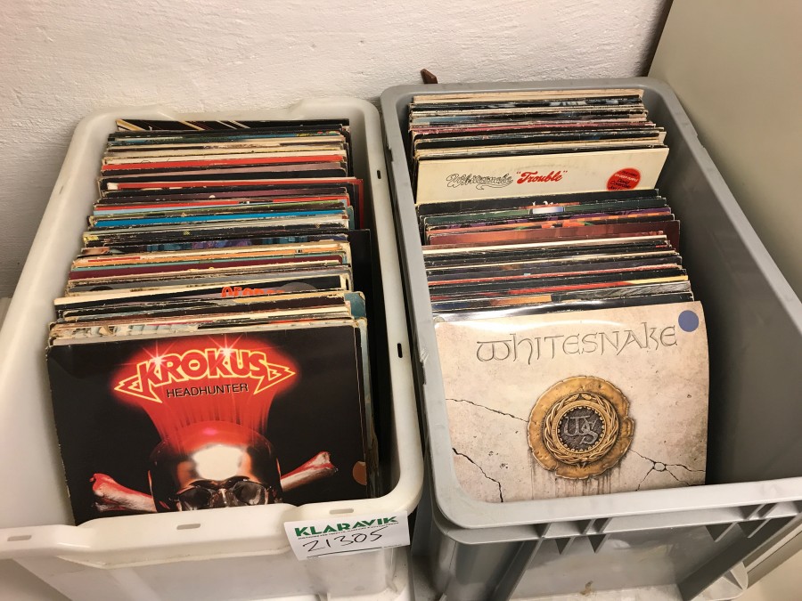 Samling LP-skivor
