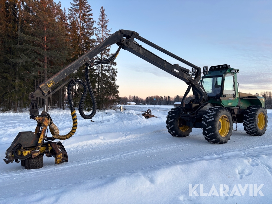 Skördare Timberjack 870 parallel kran