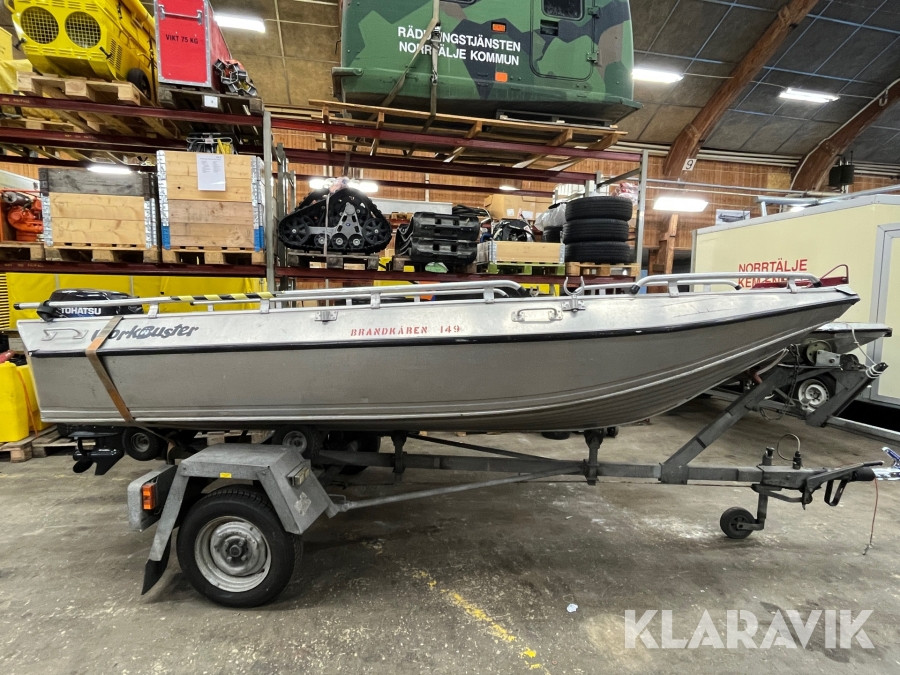 Aluminiumbåt Buster Work med trailer