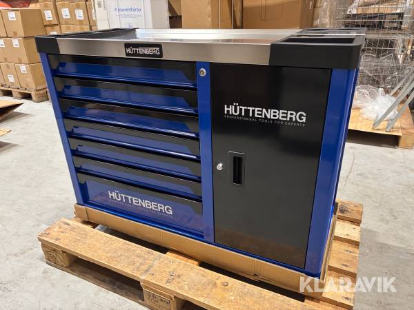 Ny Verktygsvagn 7 lådor med skåp Hüttenberg