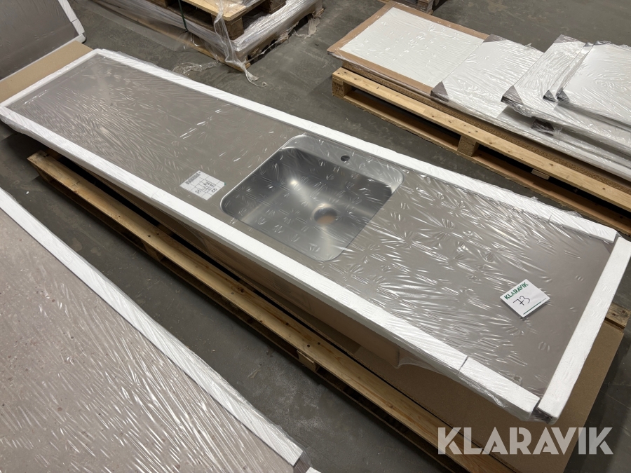 Bänkskiva med nedsänkt ho Marbodal 1st pall