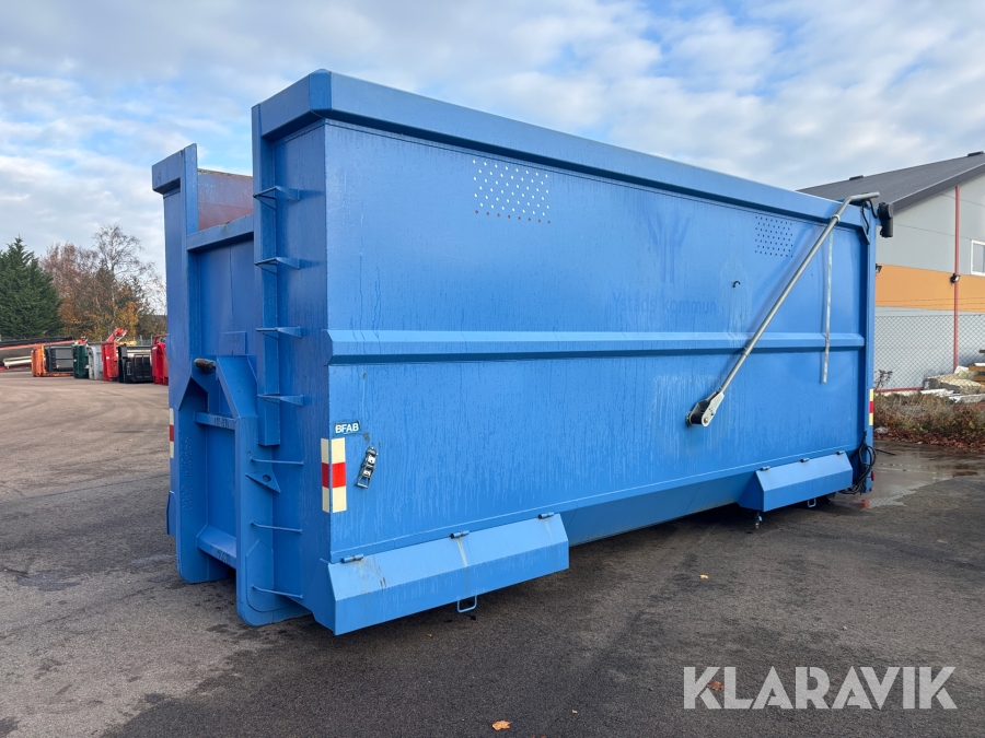Lastväxlarcontainer BFAB LV-38 med vibrator och rulltäckning