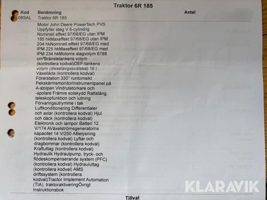 Traktor John Deere 6R 185