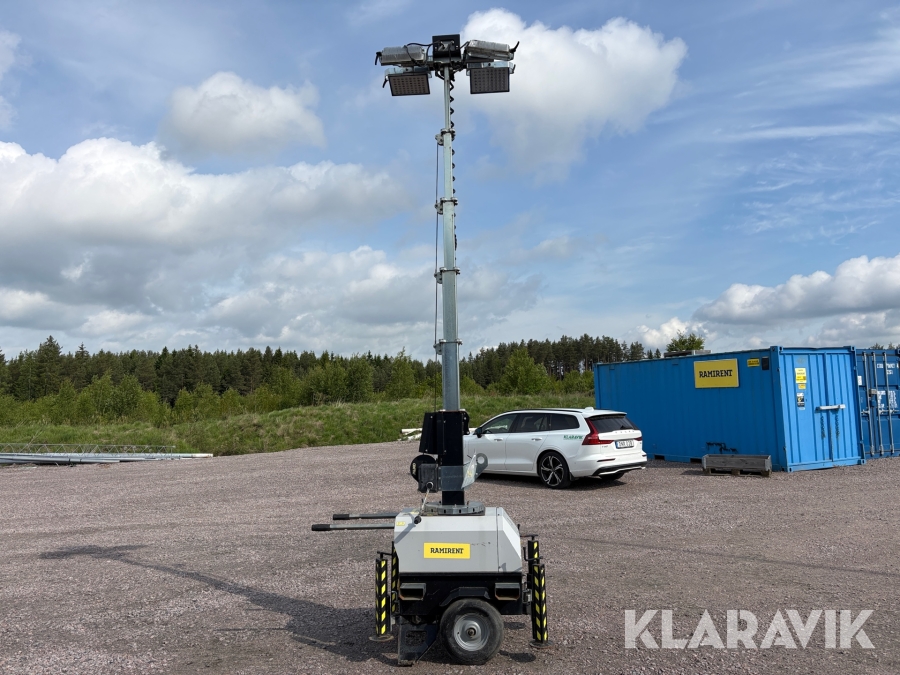 Belysningsmast TSR-LIGHT Luxtower 4x150W LED 7m