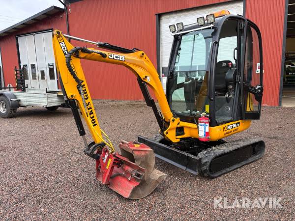 Grävmaskin JCB 8018 CTS med Tiltmellandel & skopor