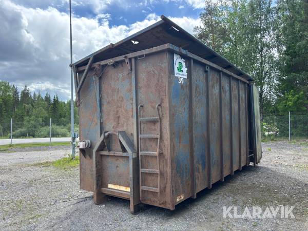 Lastväxlarcontainer GMM 40m3 med tak