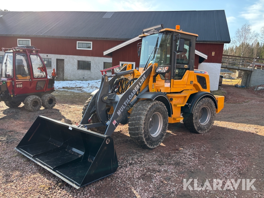 Hjullastare Multiloader L30T med skopa