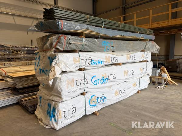 Fasadpanel N-trä 22x145 tätfals grön ca 2300 löpmeter