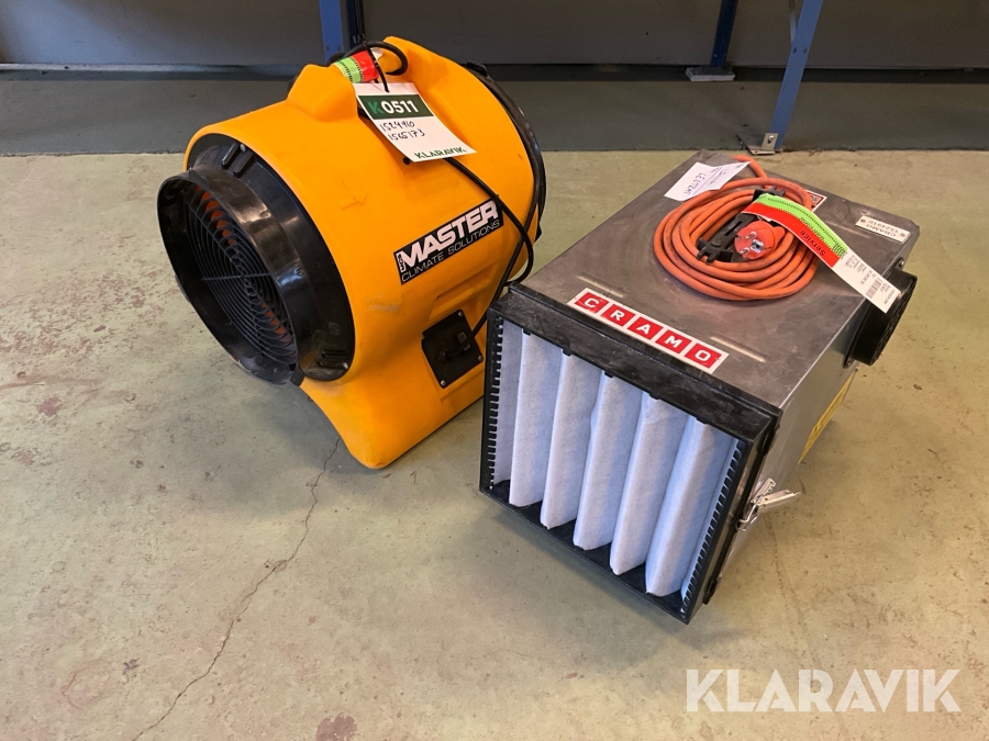 Fläktar Dustcontrol och Master 2 st