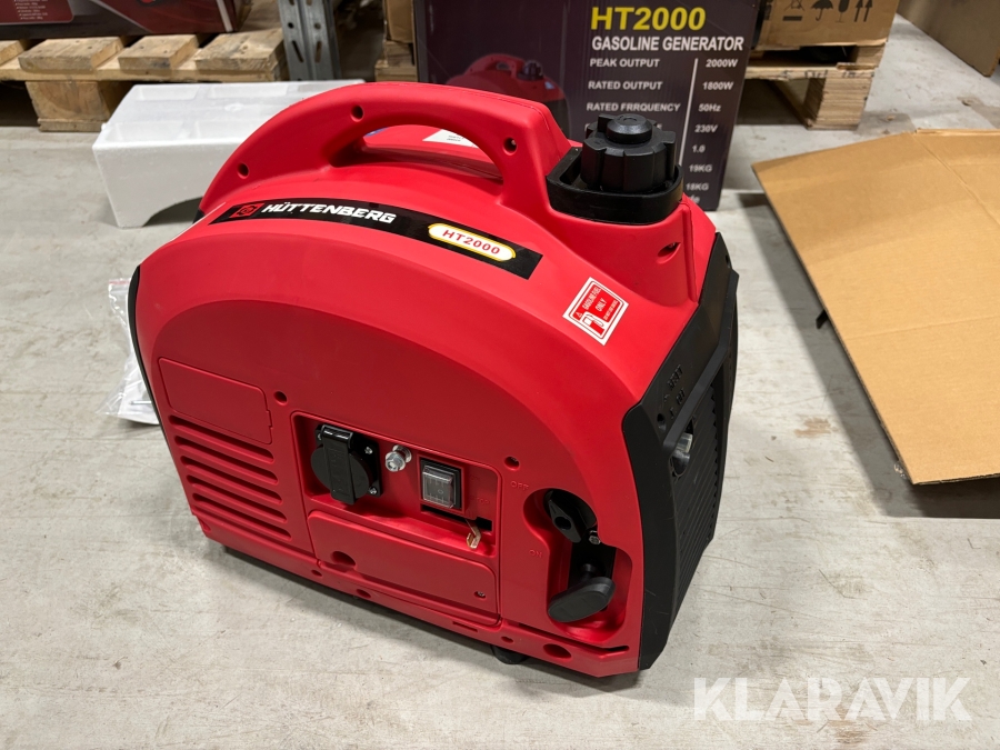 Bensindriven mobil generator tystlåten 2 kW Hüttenberg