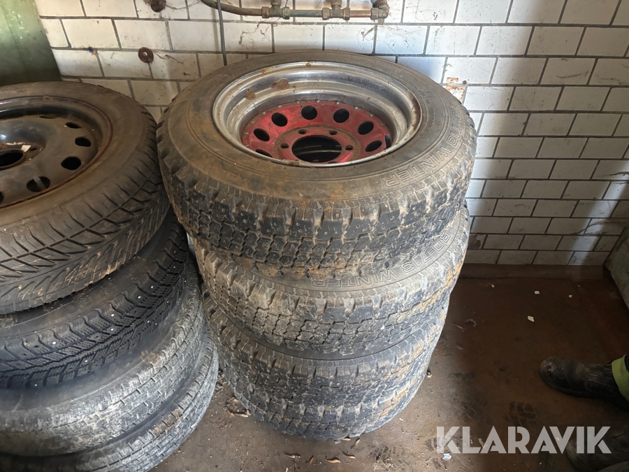 Kompletta hjul Bridgestone 195/70R15C 4st Stora Gm