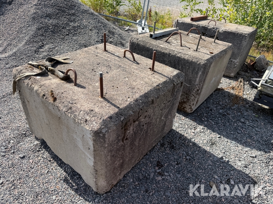 Betongfundament 3 st