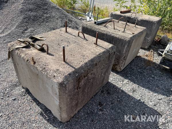 Betongfundament 3 st