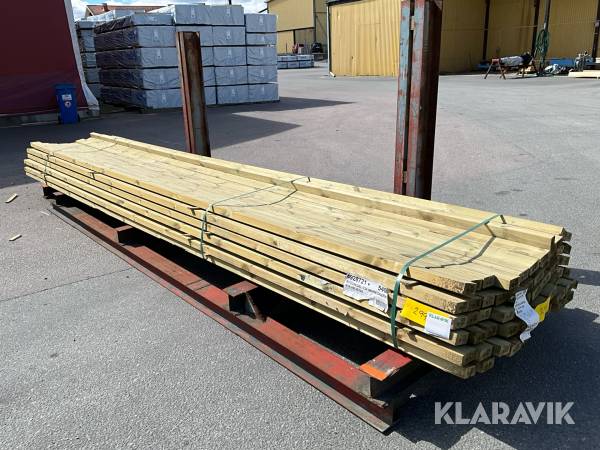 Virkespaket hyvlad regel tryckimp NTR AB 45x95 318löpmeter