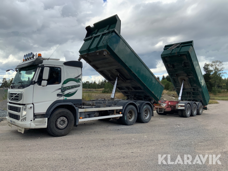 Schakt tippbil med släp Volvo  FM6x4 Euro 5
