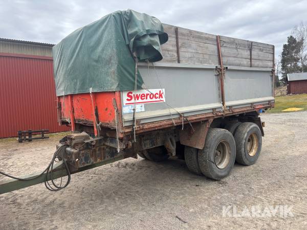 Spannmålskärra/tippkärra Scania 16 m3