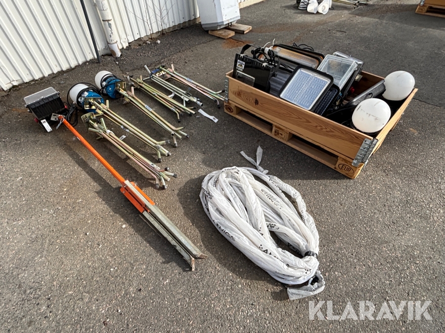 Parti arbetsbelysning med stativ