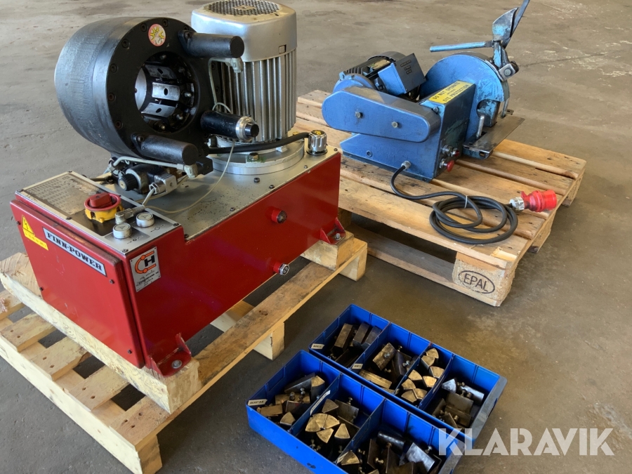 Slangpress och kap till hydraulslang Finn-Power P20M