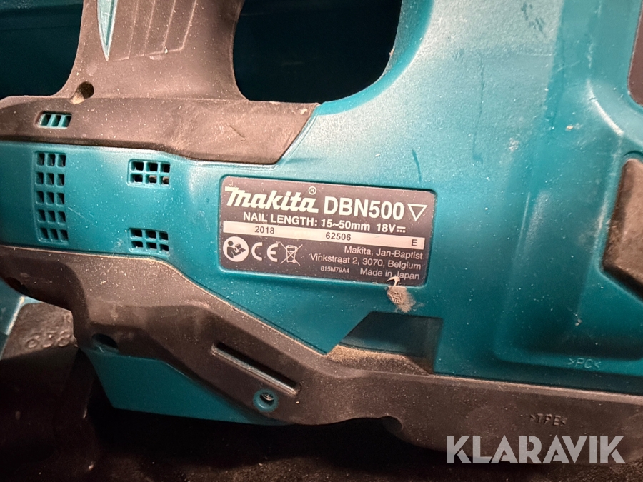 Dyckertpistoler Makita DNB500 2st