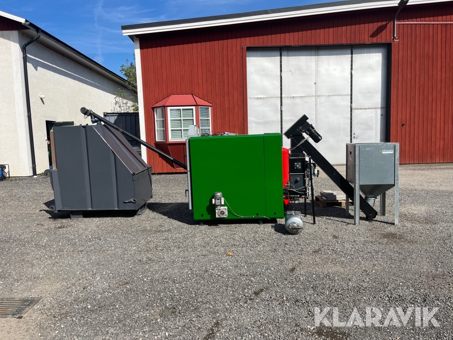 Flispanna / Spannmålspanna Fumo FBR 45 45 kW komplett anläggning