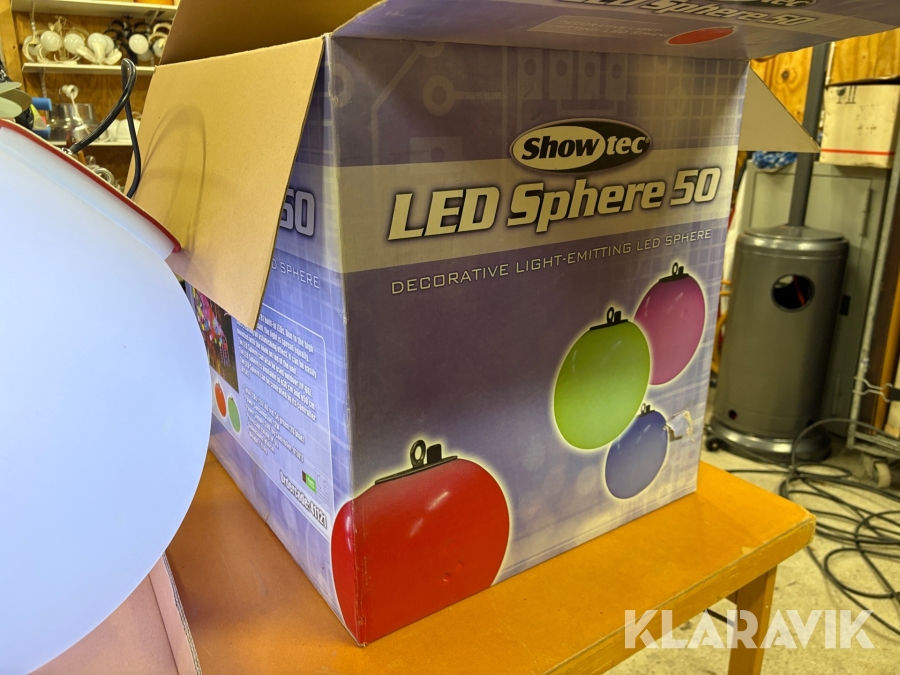 LED belysning glob Showtec LED Sphere 50, Tyresö, Klaravik a