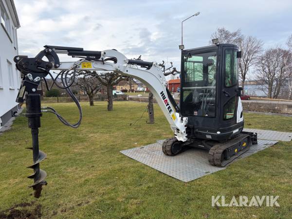 Grävmaskin Huayee HY25U 2.5ton med 9 olika skopor och redskap