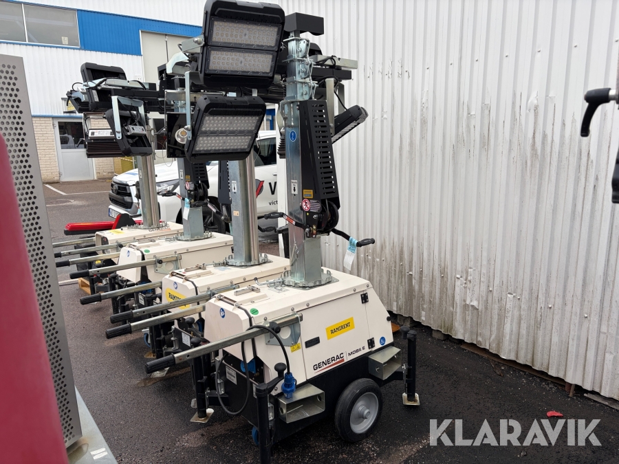 Belysningsmast Generac 7 m (4x185W)