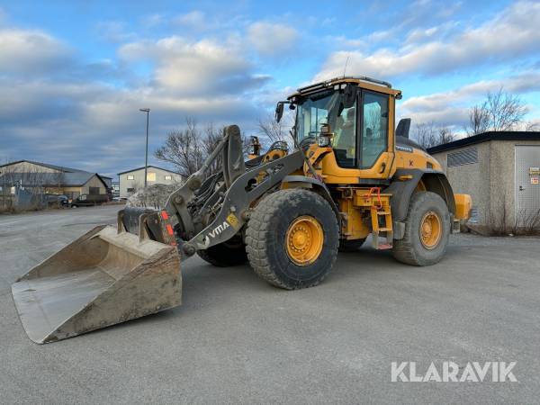Hjullastare Volvo L90H med planeringsskopa