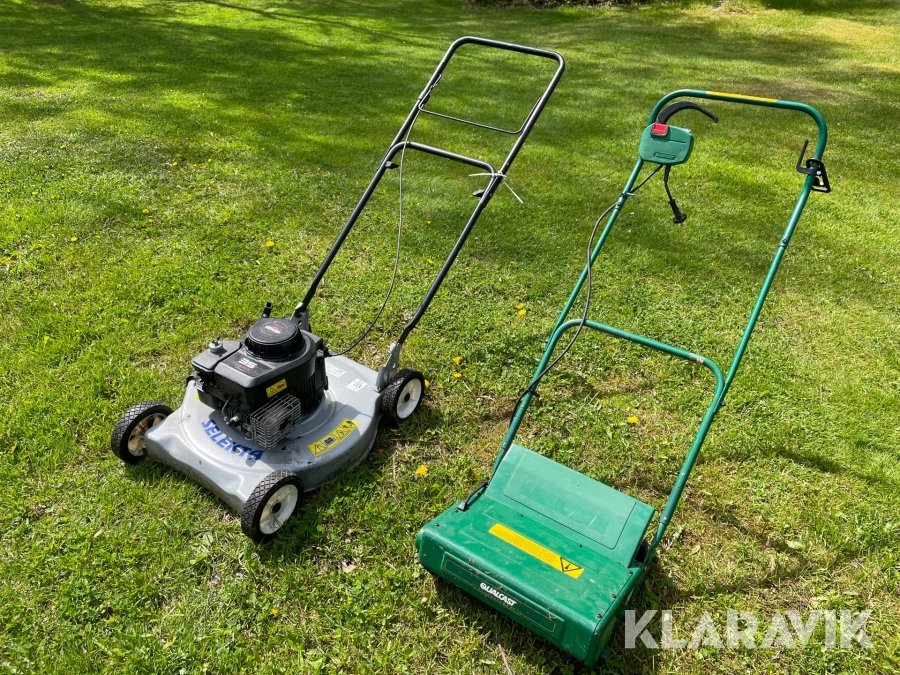 Gräsklippare & Mossrivare Selekta & Qualcast