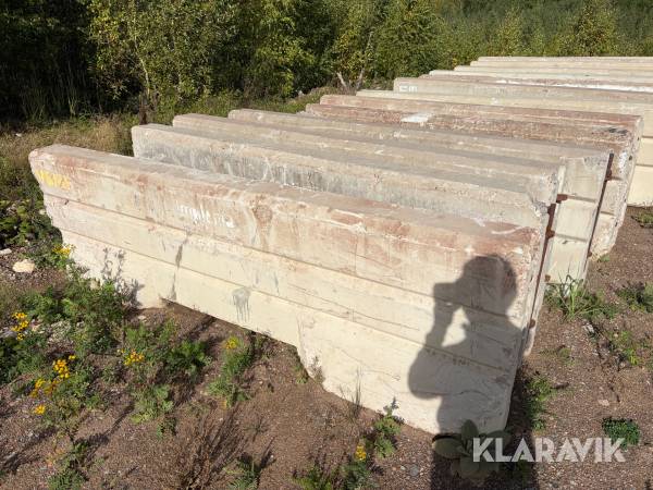 Betongbarriärer 3m 5st Gunnar Prefab GPLINK