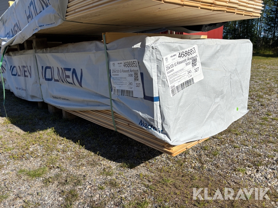 Råspont Holmen 20x120. 874 löpmeter