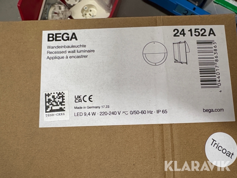 Väggarmatur LED Bega 24152A 2st