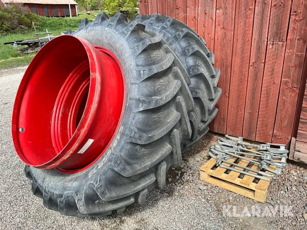 Dubbelmontage 1par Alliance Agri-Star 365 540/65R38 med spännare