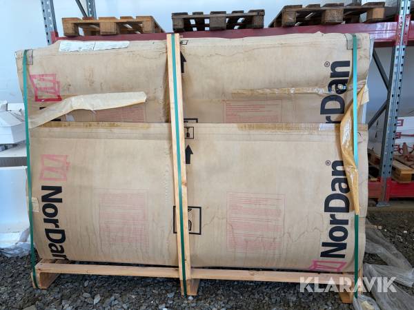 Ytterdörr NorDan Linjalen vit 14x21 pardörr