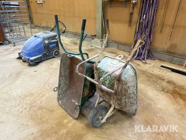 Skottkärror med svetsade hissöglor