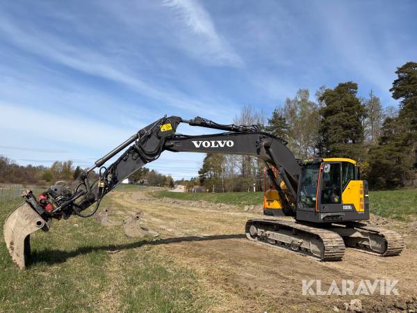 Grävmaskin Volvo ECR235EL med redskap och grävsystem 