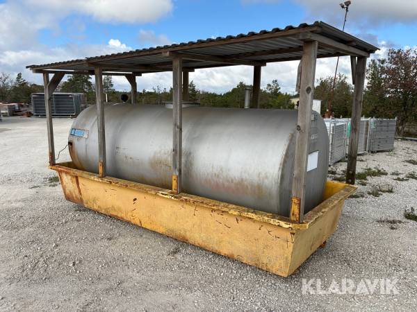 Dieseltank med invallning ABG 5000 liter med 220v pump & räkneverk