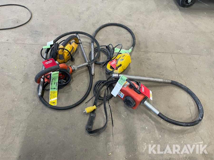 Diverse Stavvibratorer Swepac, Atlas Copco, Husqvarna Ame600, pvd600