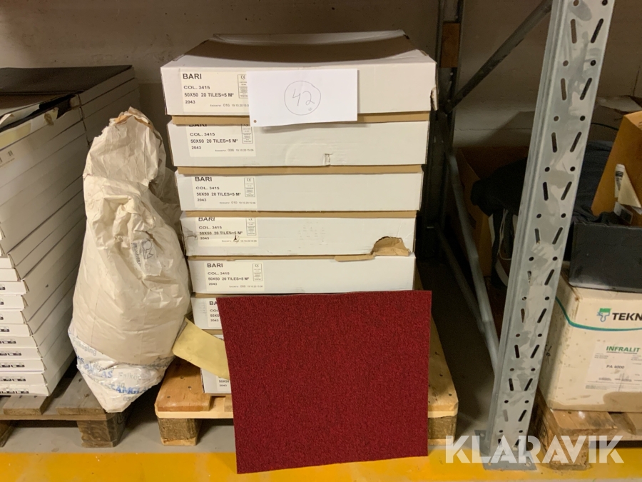 Textilplattor 75m2