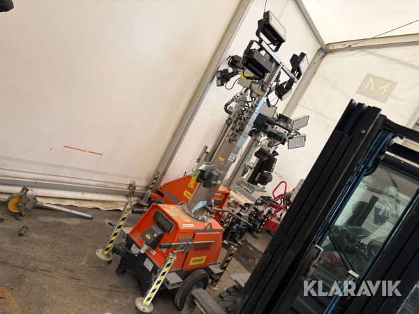 Belysningsmast Generac 7 m (4x400W)