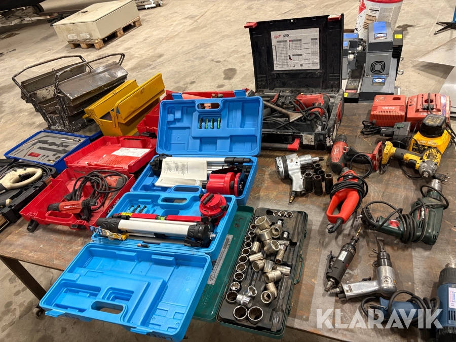 Diverse Byggmaskiner och verktyg