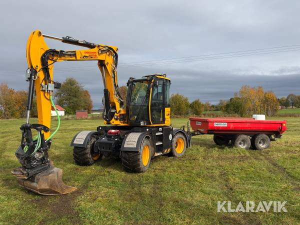 Hjulgrävare JCB HD110WT 4F Med Kärra &Tillbehör