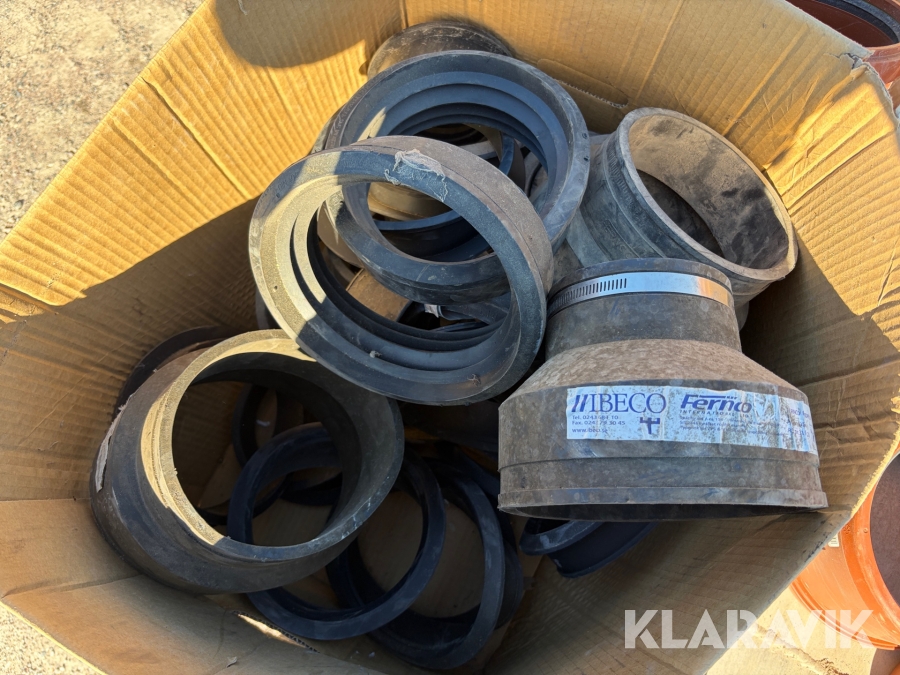 Diverse tätningar samt övergångar i gummi