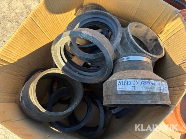 Diverse tätningar samt övergångar i gummi