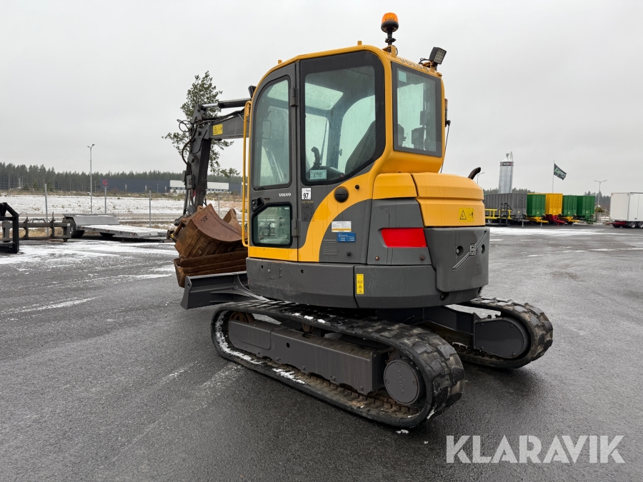 Grävmaskin Volvo ECR58D Rotortilt, centralsmörjning, skopor