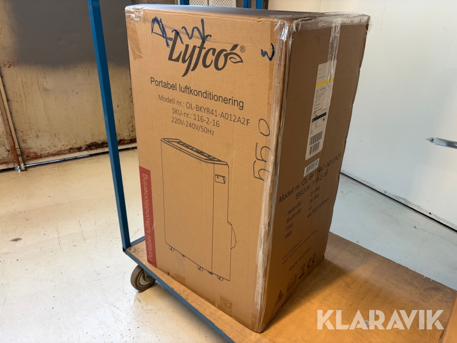 Portabel luftkonditionering AC Lyfco OL-BKYR41-A012A2F