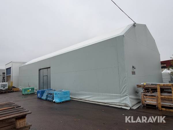 Tälthall JP 10 x 20m med vikport, avfuktare och belysning