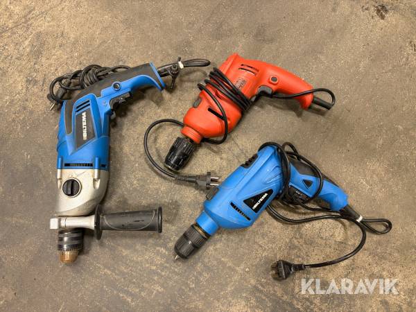 Borrmaskiner olika fabrikat och modeller 3 st